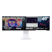 Vista frontal de Monitor LG UltraWide Dual QHD 49" y 144HZ 49U950A-W